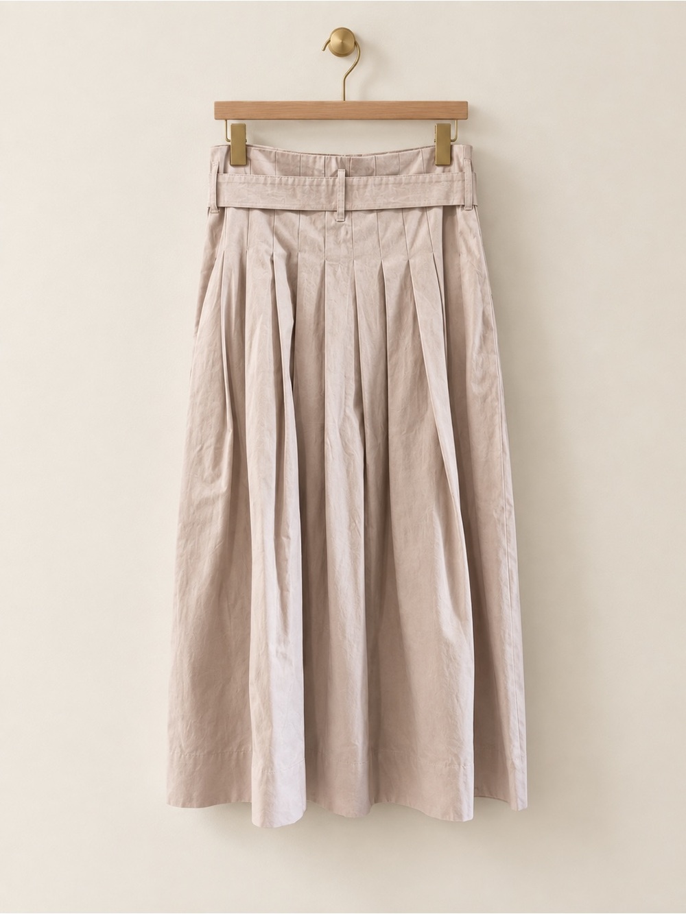 Sea New York Beige Pleated Maxi Skirt with Belted Pocket - Picture 2 of 2